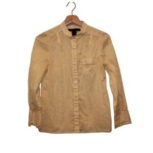 Marc Jacobs white & Yellow Stripes Button Down Shirts Women's Size 4